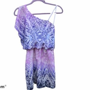 One Shoulder Patterned Dress